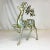 Art Nouveau Vintage Italian Tole Gold & Silver Christmas Reindeer Figural For Sale - Image 3 of 9