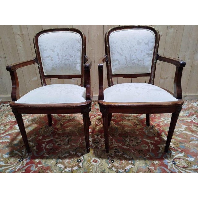 Beige Louis XVI Dining Chairs, Set of 8 For Sale - Image 8 of 12
