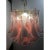 Italian Murano Glass Sella Pink with Gold Metal Frame Chandelier For Sale - Image 12 of 13