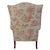 Mid 20th Century Queen Anne Style Wingback Armchair in Red Toile De Jouy For Sale - Image 5 of 14