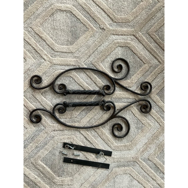 2000 - 2009 Custom Hand-Forged Wrought Iron Door Pulls For Sale - Image 5 of 10