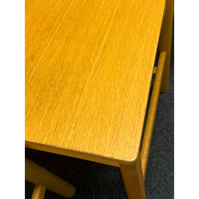 Set of 6 Contemporary Modern Oak Dining Chairs - Made in Italy For Sale - Image 9 of 12