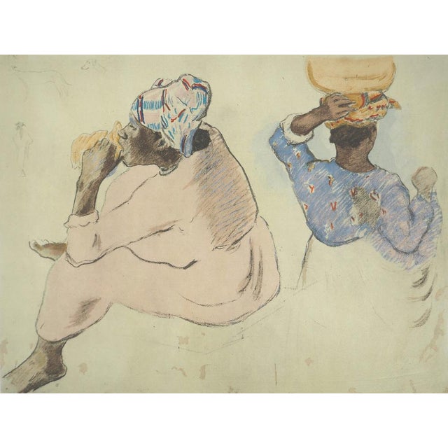 Modern Paul Gauguin, Tahiti, Maori Women, Lithograph and Stencil For Sale - Image 3 of 6