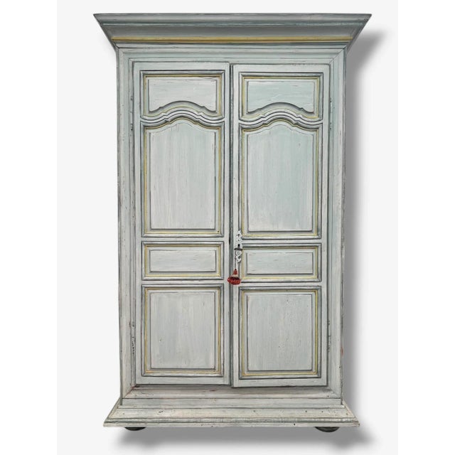 Louis XIV Style Armoire in Painted Wood, 19th Century For Sale - Image 15 of 15