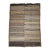 Antique Uzbek Tribal Soumak Kilim, Flat-Woven Wool, Stripe Pattern, Earth Tones, 5x8 For Sale
