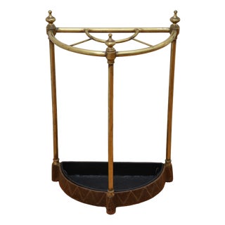 Antique Victorian Umbrella Stand in Brass, 1870 For Sale