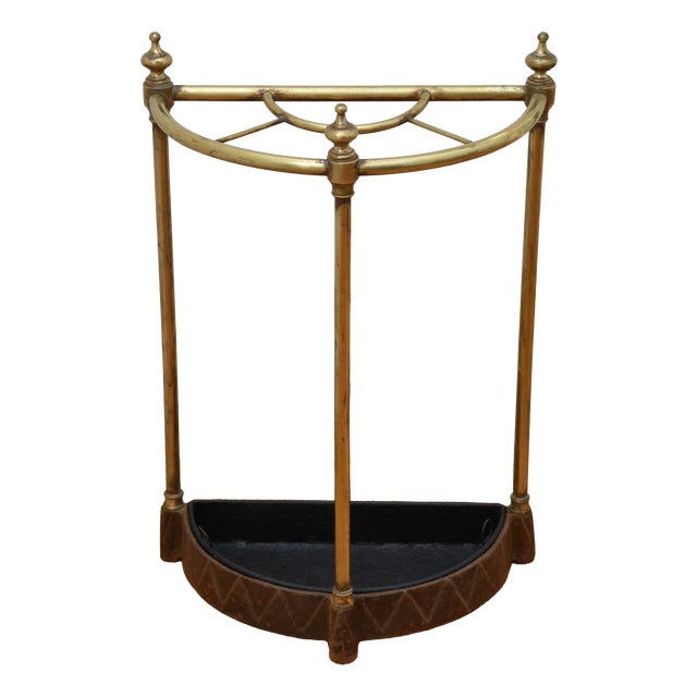 Antique Victorian Umbrella Stand in Brass, 1870 For Sale