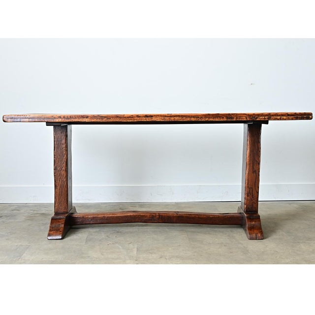 French 18th Century Solid Elm Tavern Table For Sale - Image 13 of 14