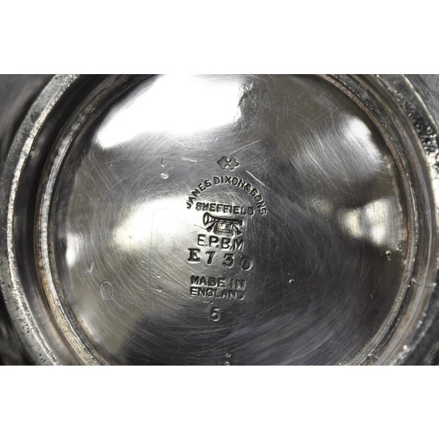 Vintage James Dixon & Sons Sheffield England Silver Plated Bulbous Water Pitcher For Sale - Image 13 of 14