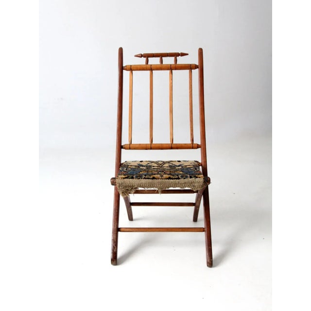 Antique Victorian Folding Camp Chair For Sale - Image 4 of 12