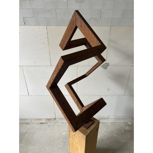 Geometric Abstraction in Steel, 1970s For Sale - Image 4 of 12