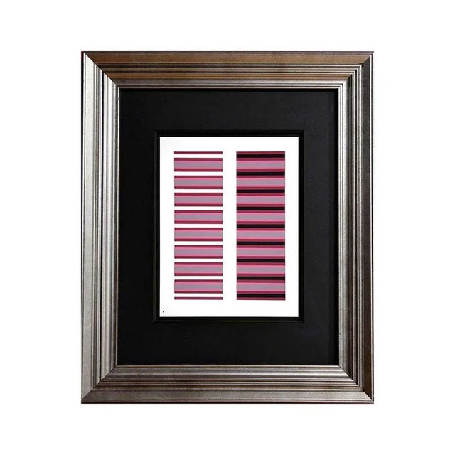 Wood Modern Josef Albers Original Silkscreen 1963 [XIII-2b] Limited Ed. W/Archival Frame For Sale - Image 7 of 8