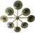 Italian flush mount with eight smoky Murano glass shades carefully hand blown with bubbles inside the glass using...