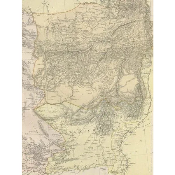Antique Map of Southern Russia and the Caucasus, 1882 For Sale - Image 3 of 6