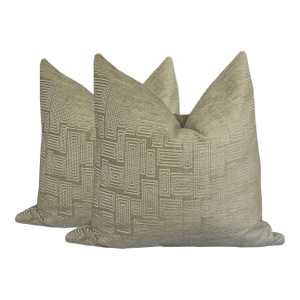 Ralph Lauren Taupe Velvet Pillows - A Pair