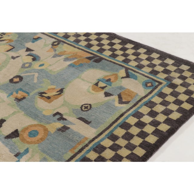 2020s Contemporary Art Deco Polychromatic Geometric Wool Rug by Rug & Kilim, India For Sale - Image 5 of 12