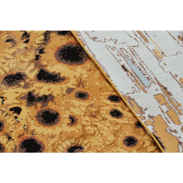Textile Rug & Kilim’s Contemporary Rug With Abstract Floral Pattern “Molten Sunflowers” For Sale - Image 7 of 7