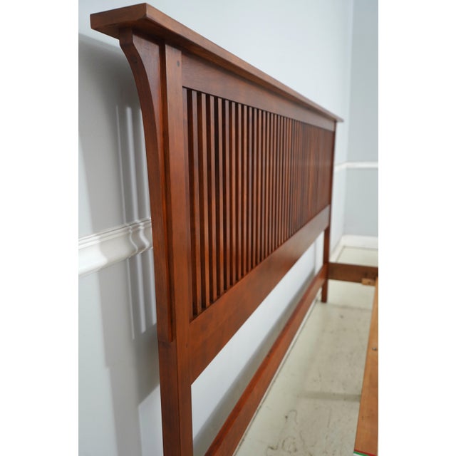 Stickley Cherry Mission King Size Spindle Bed For Sale - Image 11 of 16