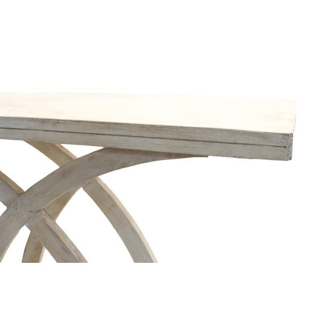 Our console table blends well with many home decor and is perfect size. Made with solid wood and stylish crossed leg. Sure...