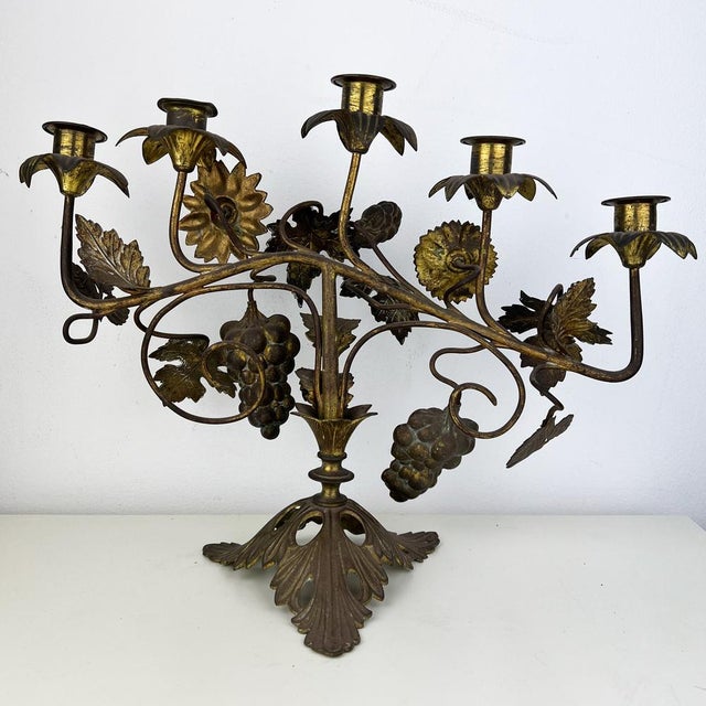 Gold Antique French Candelabra in Ormolu For Sale - Image 8 of 12