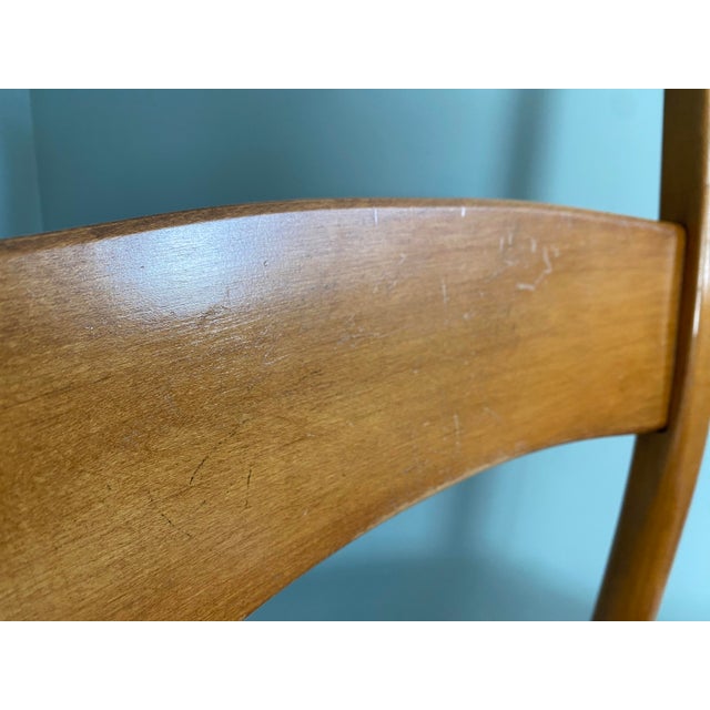 Wood Mid 19th Century Hitchcock-Style Side Chair Rush Seat Boling Chair Company For Sale - Image 7 of 11
