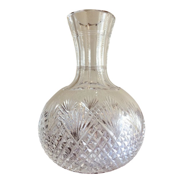 Lead Crystal Cut Glass Open Decanter or Vase Chairish