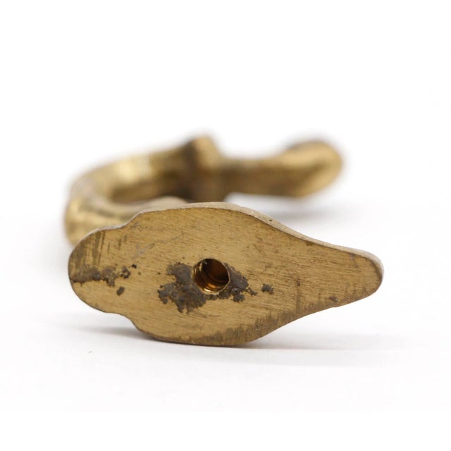 Mid 20th Century Mid 20th Century Waldorf Astoria Polished Bronze Wall Curtain Hook For Sale - Image 5 of 5