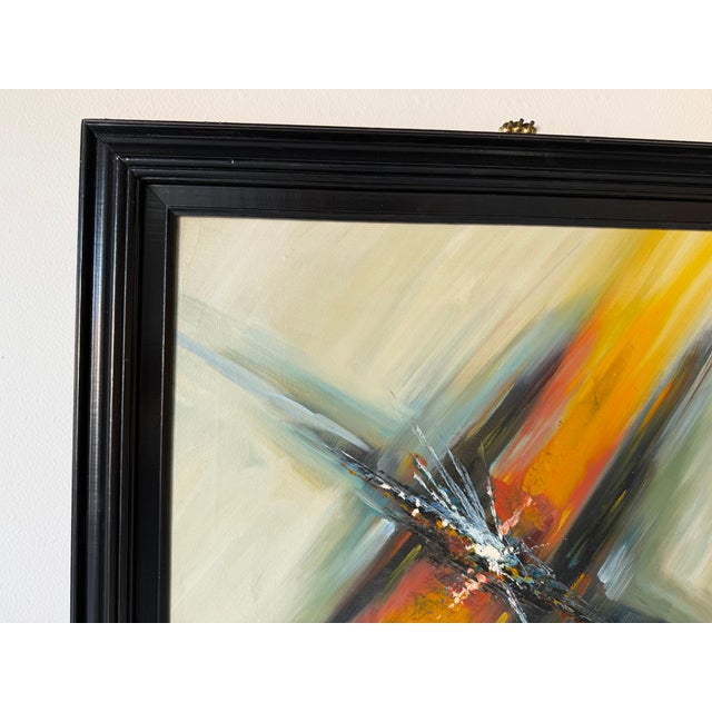Vintage Roy Pierce Abstract Expressionist Oil on Canvas Painting – Framed For Sale - Image 4 of 10
