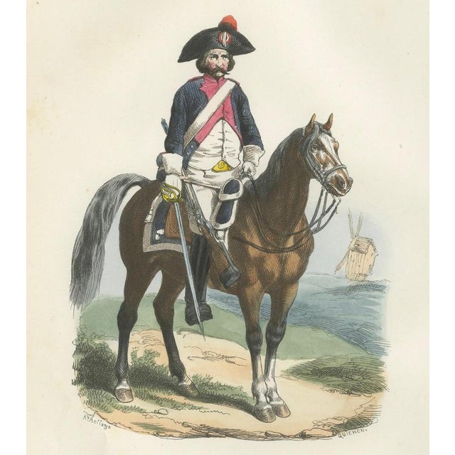 Mid 19th Century After Horace Vernet, French Heavy Cavalry, 1843, Paper For Sale - Image 5 of 10