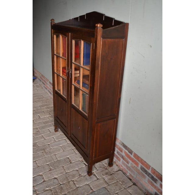 Brown Antique Art Deco Wooden Fruit Tree Display Cabinet For Sale - Image 8 of 11