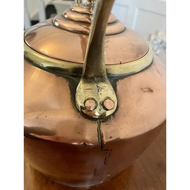 Antique George III Copper Kettle, 1800s For Sale - Image 6 of 10