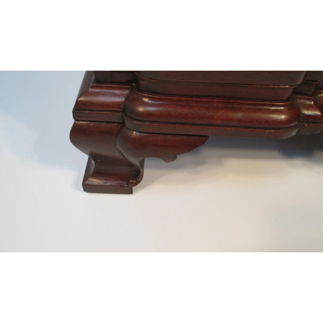 Vintage Solid Mahogany Newport Style End Table For Sale - Image 4 of 11