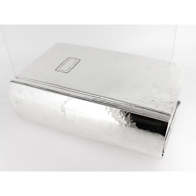 Antique Watrous Sterling Silver Hand-Hammered Figural Book Box With Wood Liner For Sale In Philadelphia - Image 6 of 16