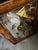 Rare Vintage, Antiqued Metal Overlain Oak Framed, Floral Scroll-Worked, Accent Wall Mirror (30” X 20”) For Sale - Image 6 of 6