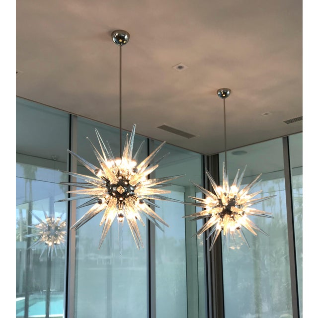Glass 21st Century Puntali Sputnik Chandelier by Fabio LTD For Sale - Image 7 of 9