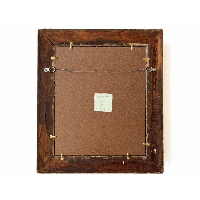 “Serenity Pines" Green Abstract Art in Antique Frame, Transitional Living Room Art by JTS For Sale - Image 11 of 11