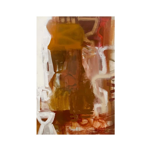 “There is a Light” Original Abstract Painting by Emily Hudson 2022 Mixed Media on Raw Linen 30”W x 40”H x 1.5”D -sides of...