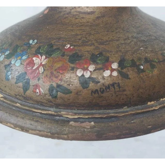 Early 20th Century Antique Italian Artist Signed Candle Holders by La Florentina Art - a Pair For Sale - Image 5 of 11