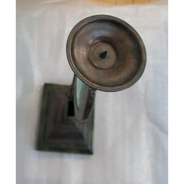 Original one of a kind piece from Maitland Smith. Glass and Metal. The base is green. This is a floor sample.