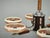 Large Art Deco Wood and Glass Six-Light Chandelier in Chrome, 1930s For Sale - Image 4 of 16