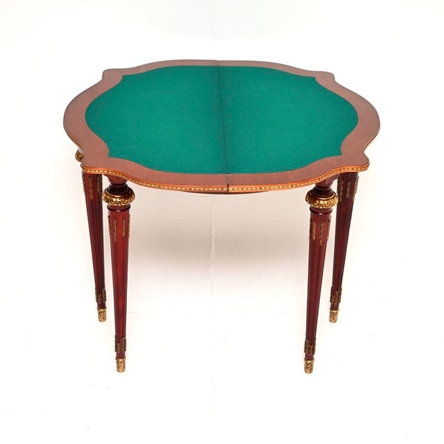 1950s Antique French Inlaid Console Table, 1950 For Sale - Image 5 of 11