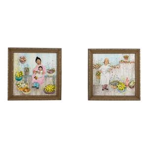 1970s Mildred Barrett Original Signed Oil Paintings, a Pair