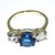 2010s Blue Tourmaline and White Cambodian Zircon Cocktail Ring For Sale - Image 5 of 9