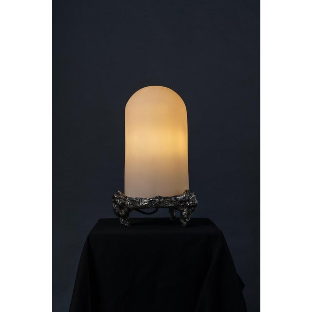 Nova Table Lamp in Patinated Cast Bronze by William Guillon For Sale - Image 10 of 18