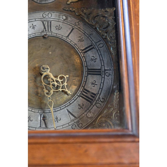 French French Louis XV Period Walnut Longcase Clock from the Rhône Valley, circa 1760 For Sale - Image 3 of 16
