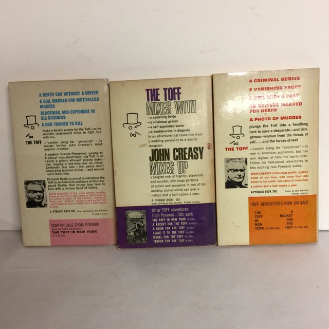 Mid-Century Modern John Creasey 1960s Mystery Books - Set of 3 For Sale - Image 3 of 4