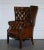 Hand-Dyed Leather Chesterfield Porter's Wingback Armchair For Sale - Image 11 of 18