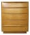 1950’s Mid-Century Modern Heywood Wakefield Solid Maple Highboy Dresser For Sale