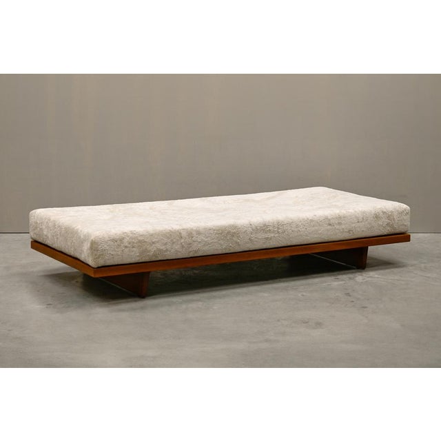 Monumental Scandinavian modern daybed designed by Børge Mogensen for Fredericia Stolefabrik, Denmark. Oak veneered frame...