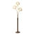Bloom 3-Light Floor Lamp - Weathered Brass, White Marble Base For Sale
